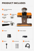Load image into Gallery viewer, I Cafilas 19Bar Semi Automatic Coffee Espresso Machine With Grinder &amp; Steam Wand Espresso Maker
