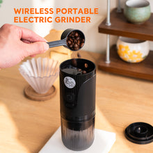 Load image into Gallery viewer, icafilas Portable Rechargeable Electric Coffee Grinder with Adjustable Grind Settings for Office, Travel, and Outdoor Coffee Making
