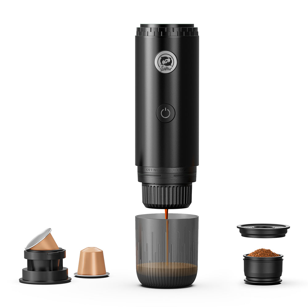Portable Espresso Coffee Machine 3-in-1 Capsule Coffee Maker for Car & Home Camping with NS & Ground Coffee & DG Capsules