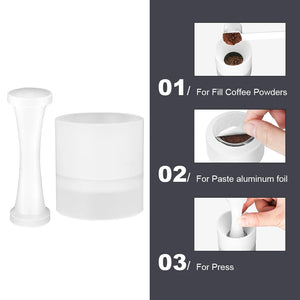 Icafilas Reusable Coffee Capsule For Nespresso Stainless Steel Espresso Crema Filter Aluminum Dosing Lid