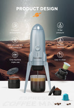 Load image into Gallery viewer, 3-in-1 Espresso Coffee Maker 19 Bar Automatic Heating Portable Coffee Machine for Outdoor Camping Car Fit Powder/Nes*/DG Capsule
