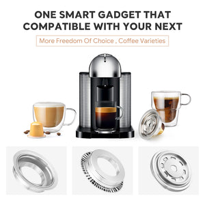 iCafilas Reusable Capsule Adapter For Vertuo Next Pop Machine Compatible with Nespresso Original Coffee Capsule Pods