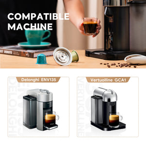 iCafilas Reusable Capsule Adapter For Vertuo Next Pop Machine Compatible with Nespresso Original Coffee Capsule Pods
