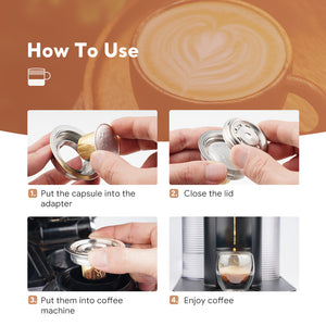 iCafilas Reusable Capsule Adapter For Vertuo Next Pop Machine Compatible with Nespresso Original Coffee Capsule Pods