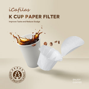 Disposable Paper Coffee Filters Parper Cups K-Cup Filter Fit Keurig Refillable Coffee Capsule K Cup Baskets