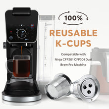 Load image into Gallery viewer, Reusable K Cups Coffee Pod Filters Stainless Steel Refillable k-Cups for Keurig Ninja CFP201 CFP301 Dual Brew Pro Machine
