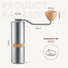 Load image into Gallery viewer, I Cafilas Manual Grinder Portable High Quality Adjustable 420 Stainless Steel Burr Outdoor Grinder Double Bearing Positioning
