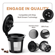 Load image into Gallery viewer, Reusable Coffee K-cup Coffee Capsules Dripper Compatable withNinja CFP201 CFP301 DualBrew Pro Machine ICafilas
