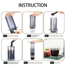 Load image into Gallery viewer, PP Food Grade French Press Set Espresso Glass Tea Maker Coffee Maker Portable Cafe French Press CafeCoffee Pot
