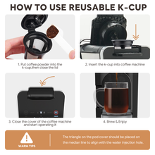 Load image into Gallery viewer, Reusable Coffee K-cup Coffee Capsules Dripper Compatable withNinja CFP201 CFP301 DualBrew Pro Machine ICafilas
