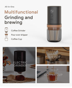 iCafilas All-In-One Grinding &amp; Brewing Portable Electric Coffee Grinder Profession Multifunctional Beans Grinder Coffee Maker