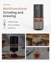 Load image into Gallery viewer, iCafilas All-In-One Grinding &amp; Brewing Portable Electric Coffee Grinder Profession Multifunctional Beans Grinder Coffee Maker
