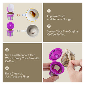 Disposable Paper Coffee Filters Parper Cups K-Cup Filter Fit Keurig Refillable Coffee Capsule K Cup Baskets