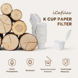 Disposable Paper Coffee Filters Parper Cups K-Cup Filter Fit Keurig Refillable Coffee Capsule K Cup Baskets