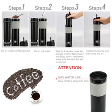 Load image into Gallery viewer, Americano Upgrade French Press Portable 350ml Coffee Maker Mug Filtration Water Isolation Tea Coffee Cup
