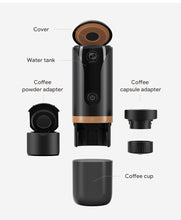 Load image into Gallery viewer, iCafilas 2 IN 1 Portable Coffee Machine for Car Travel Expresso Coffee Maker Fit Nespresso Original Capsule Pod &amp; Coffee Powder
