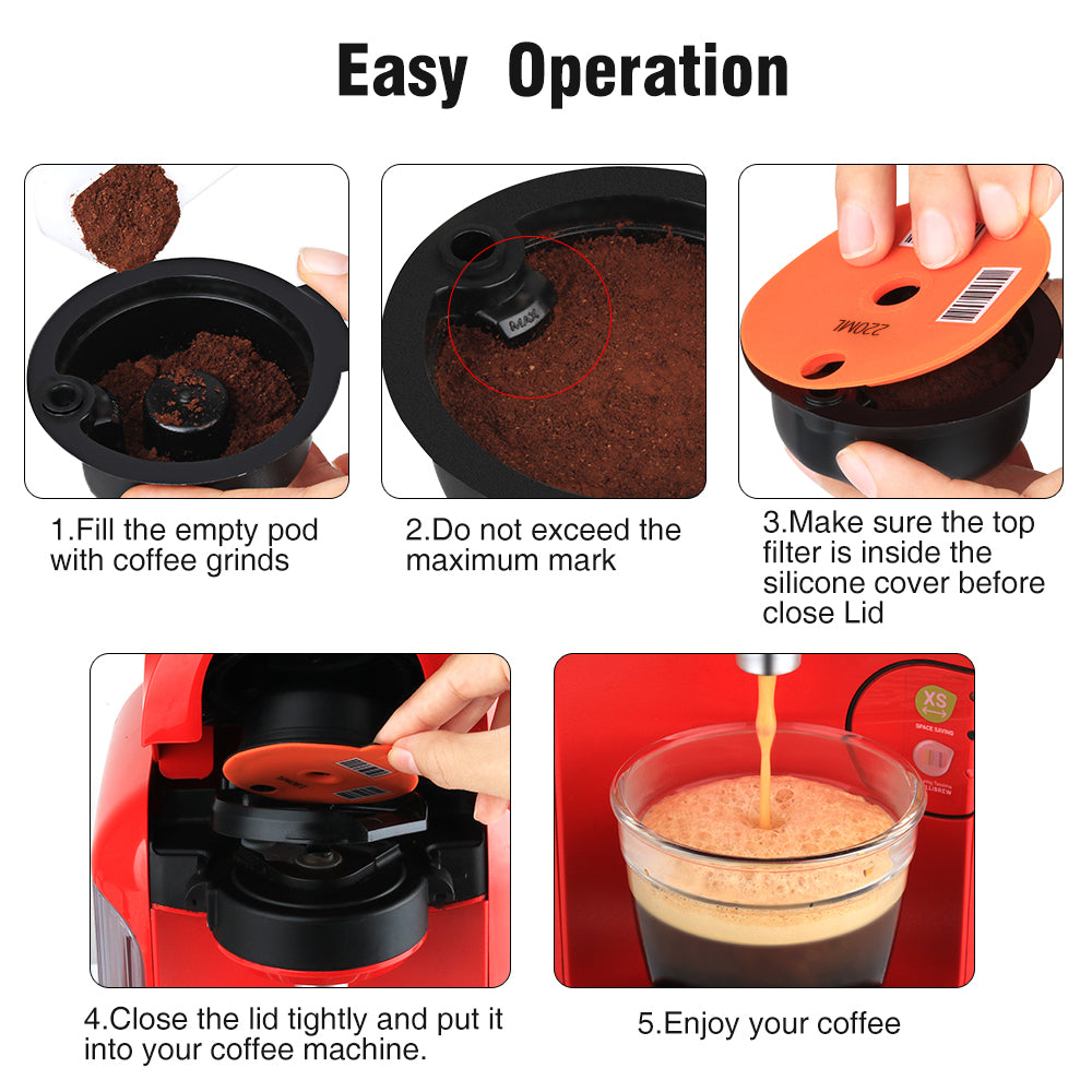 Reusable Coffee Capsule Pods Nespresso Tassimo Capsules Filter Silicon – i  Cafilas