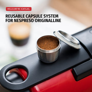 ICafilas For Nespresso Reutilisable Refillable Capsule For SCISHARE Crema Espresso Reusable New Refillable For Nespresso