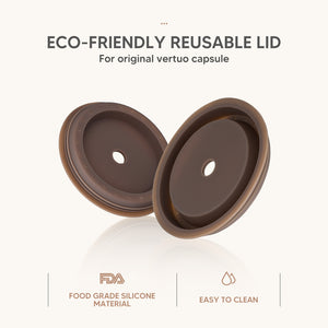 Food Grade Silicone Reusable LId/ Cover for Veruto Coffee Capsule for Vertuoline Machine Fit for 40ml, 150ml.  230ml Original