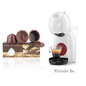 Stainless Coffee Capsules 3 cups + Plastic spoon + Brush