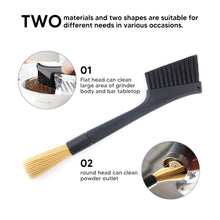 Load image into Gallery viewer, Double Coffee Removable Brush Espresso Coffee Grinder Machine Keyboard Cleaning Brush Dusting  Coffee Powder Brush Coffeeware
