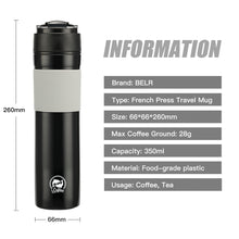 Load image into Gallery viewer, Americano Upgrade French Press Portable 350ml Coffee Maker Mug Filtration Water Isolation Tea Coffee Cup
