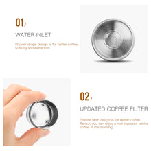 Load image into Gallery viewer, ICafilas STAINLESS STEEL Metal Compatible for illy coffee Machine Maker Refillable Reusable Capsule fit for illy Espresso Cafe
