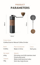 Load image into Gallery viewer, iCafilas Manual Coffee Grinder Portable Adjustable Stainless Steel Burr Professional Coffee Accessories with Anti-Skid Collar
