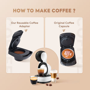 Reusable Coffee Adapter for Dolce Gusto EDG LUMIO DG325 Coffee Maker Machine Refillable Espresso Coffee Filter Holder