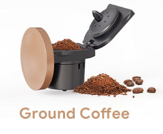 BENFUCHEN Single Serve Coffee Maker for K Cup and Ground Coffee, MINI Q  Americano 2 in