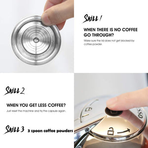 Stainless Steel Vertuoline Pod Holder Vertuolline GCA1 G2 230ml