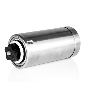 Silver Coffee Grinder Mini Stainless Steel Hand Handmade Bean Burr Grinders Mill Tools Adjustable Grinding Thickness Sprayer