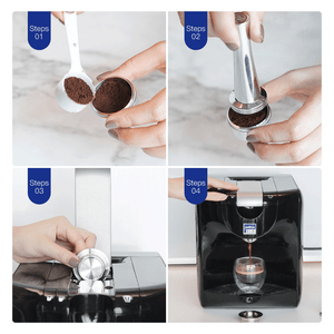 Reusable Coffee Capsule Cup Comapatible for Lavazza Blue LB951 CB-100 Stainless Steel Refillable