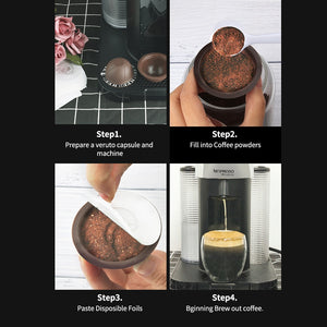 Reusable Compatible with Nespresso Vertuo Coffee Capsule 150ml