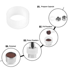 Load image into Gallery viewer, 8pcs Plastic Stencil Decoration Cupcake Template Mold Lifelike Cappuccino Latte Stencil For Caffitaly Nespresso Illy Tools
