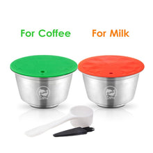 Load image into Gallery viewer, Reusable Coffee &amp; Milk Foam Filters For Nescafe Dolce Gusto Refillable Coffee Capsule Pod Stainless Steel Plastic Coffee Filters
