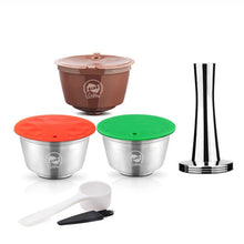 Load image into Gallery viewer, Reusable Coffee &amp; Milk Foam Filters For Nescafe Dolce Gusto Refillable Coffee Capsule Pod Stainless Steel Plastic Coffee Filters
