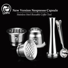 Load image into Gallery viewer, ICafilas For Nespresso Refillable Capsule Reusable Coffee Filter Dripper Steel Cafeteira Capsulas De Cafe Recargables
