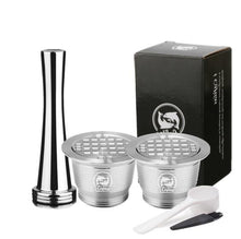 Load image into Gallery viewer, ICafilas For Nespresso Refillable Capsule Reusable Coffee Filter Dripper Steel Cafeteira Capsulas De Cafe Recargables
