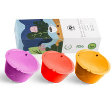 Load image into Gallery viewer, iCafilas Reusable Dolci Gusto Coffee Capsule 3rd Two Color Plastic Refillable Dolce Gusto Fit for Nescafe Coffee Machine
