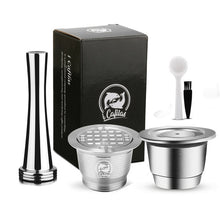 Load image into Gallery viewer, ICafilas For Nespresso Refillable Capsule Reusable Coffee Filter Dripper Steel Cafeteira Capsulas De Cafe Recargables
