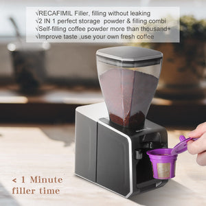 Coffee Capsule Filler 110g Capacity Half-Mechanical Reusable Coffee Capsule Filling Device Coffee Powder Filler