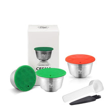 Load image into Gallery viewer, Reusable Coffee Capsule Dolci Gusto Stainless Steel Coffee &amp; Milk Filter For Nescafe Dolce Gusto Capsula with Plastic Lid Tamper
