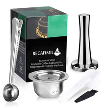 Load image into Gallery viewer, ICafilas Stianless Steel Reusable 230/70ML For Nespresso Vertuo Coffee Capsule Filter Espresso Vertuoline
