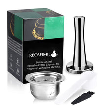 Load image into Gallery viewer, ICafilas Stianless Steel Reusable 230/70ML For Nespresso Vertuo Coffee Capsule Filter Espresso Vertuoline
