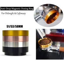 Load image into Gallery viewer, For Delonghi Cafemasy Magnetic Anti-drop Dosing Ring 51MM 53MM 58MM Funnel Coffee Machine Brewing Bowl Coffee Powder Tool
