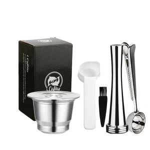 iCafilas Refillable Coffee Capsules Reusable Pods Compatible With Nespresso Inissia capsula nespresso reutilizable