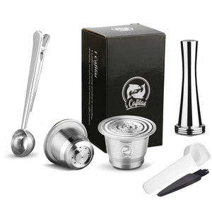 iCafilas Refillable Coffee Capsules Reusable Pods Compatible With Nespresso Inissia capsula nespresso reutilizable