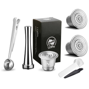 iCafilas Refillable Coffee Capsules Reusable Pods Compatible With Nespresso Inissia capsula nespresso reutilizable