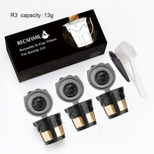 Load image into Gallery viewer, ICafilas 3pcs Upgraded Reusable Coffee K-cup R1,R2,R3 For Keurig 2.0 K Cup Coffee Capsule Filters For K200 K300 K350 K360
